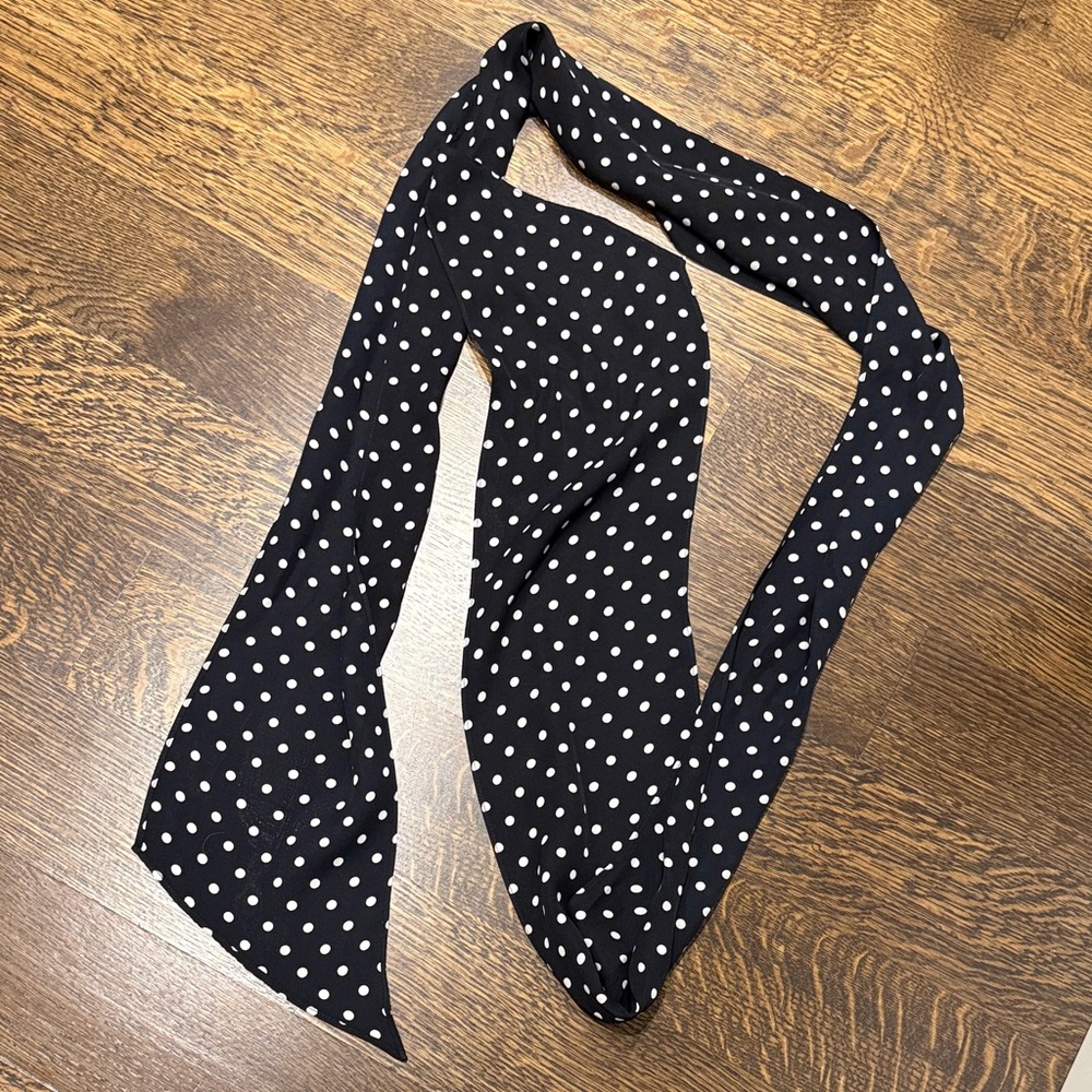 Carolina Herrera CH Polka Dot Silk Shirt - Black and White - Picture 10 of 10